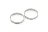 Silver Circle Connector, 24 Silver Tone Circle Connectors, Rings, Findings (19x2mm) BS 2103