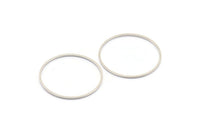 Silver Circle Connector, 50 Silver Tone Circle Connectors, Rings, Findings (28x0.8mm) BS 2100