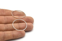 Silver Circle Connector, 50 Silver Tone Circle Connectors, Rings, Findings (28x0.8mm) BS 2100