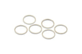 Silver Circle Connector, 50 Silver Tone Circle Connectors, Rings, Findings (13x0.80mm) BS 2418