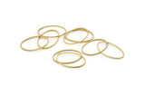Raw Brass Oval Connectors, 100 Raw Brass Oval Shaped Rings  (20x12x0.9x0.4mm) BS 2199