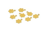 Brass Windmill Charm, 100 Raw Brass Windmill Charm With 1 Loop,Pendants, Findings (12x8mm) E195