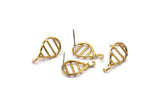 Brass Drop Earring, 10 Raw Brass Drop Shape Earring Charms With 1 Loop, Pendants, Findings (19x11.5x2.9mm) E239