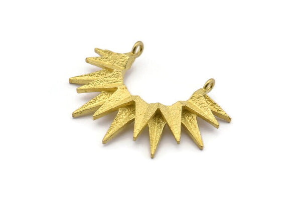 Pirinç Sunny Kolye, 2 Halka, Bulgular, Tılsımlar ile 2 Ham Pirinç Sunny Etnik Kolye (28x36x4mm) BS 2304