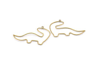 Pirinç Dinozor Kolye, 1 Döngülü 2 Ham Pirinç Dinozor Teli Kolye, Mücevher Malzemeleri, Bulgular, Tılsımlar (39x55x1,1 mm) E377