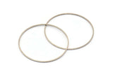 40mm Silver Rings - 12 Antique Silver Brass Circle Connectors (40x0.8x0.8mm) Bs 1110 H0012