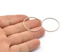30mm Silver Rings - 12 Antique Silver Brass  Circle Connectors (30x1x1mm) BS 1089 H0009