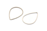 Silver Drop Ring, 12 Antique Silver Plated Brass Drop Connectors (32x22x1mm) Bs 1140 H0019