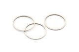 20mm Silver Rings - 12 Antique Silver Brass  Circle Connectors (20mm) BS 1094 H0005