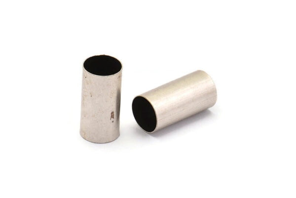 Silver Plated Tube, 20 Antique Silver Plated Brass Tube Beads, Jewellery Findings (8x16mm) Bs 1543 H0118