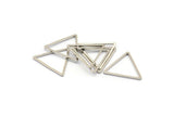 Silver Triangle Connector, 25 Silver Tone Triangle Connectors (17x17x17mm) Bs-1123 H0156