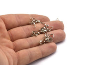 Silver Brass End Clasp, 50 Silver Brass Cord End Clasps With Loop, Findings (13x4mm) H0045