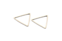 Gümüş Üçgen Charm - 12 Antik Gümüş Kaplama Pirinç Üçgen Charm (20x20x20mm) Bs-1124 H0093