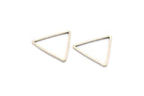 Gümüş Üçgen Charm - 12 Antik Gümüş Kaplama Pirinç Üçgen Charm (20x20x20mm) Bs-1124 H0093