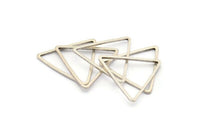 Gümüş Üçgen Charm - 12 Antik Gümüş Kaplama Pirinç Üçgen Charm (20x20x20mm) Bs-1124 H0093