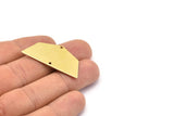 Raw Brass Pendant, 8 Raw Brass Five Edged Geometric Shape Blanks With 2 Holes (40x20x0.80mm) E582