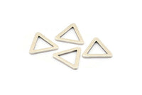 Small Triangle Connector, 8 Antique Silver Plated Brass Triangle Connectors, Rings (16x2x1.2mm) D0023 H0111