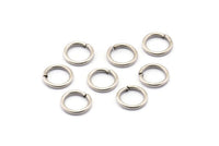 9 mm Jump Ring - 50 Antique Silver Plated Round Jump Rings (9x1.2mm) A0370 H0184