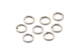 9 mm Jump Ring - 100 Antique Silver Plated Round Jump Rings (9x1.2mm) A0370 H184