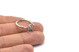 Silver Ring Settings, 2 Antique Silver Plated Brass Adjustable 4 Claw Ring - Ring Stone Setting - Pad Size 8x10mm N1563