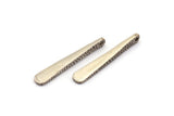 Hammered Bar Pendant, 3 Antique Silver Plated Brass Hammered Bar Pendant, Earring Drops (32x5mm) N0470 H0325