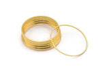 Gold Circle Connector, 8 Gold Plated Brass Circle Connectors (42x1x1mm) Bs 1085 Q0026