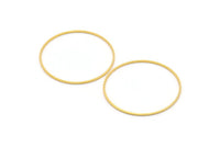 Gold Circle Connector, 8 Gold Plated Brass Circle Connectors (42x1x1mm) Bs 1085 Q0026