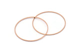 Rose Gold Circle Connector, 8 Rose Gold Plated Brass Circle Connectors (42x1x1mm) Bs 1085 Q0026