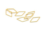 Gold Diamond Ring, 12 Gold Plated Brass Diamond Connectors (13x23mm) Bs 1128 Q0090