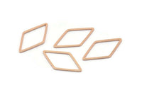 Rose Gold Diamond Ring, 12 Rose Gold Plated Brass Diamond Connectors (13x23mm) Bs 1128 Q0090