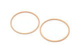Rose Gold Rings, 8 Rose Gold Circle Connectors  (35x1x1mm) BS 1087 Q044