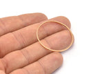 Rose Gold Rings, 8 Rose Gold Circle Connectors  (35x1x1mm) BS 1087 Q044