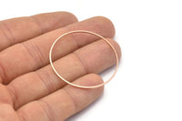 Rose Gold Rings, 8 Brass Rose Gold Circle Connectors (40mm) Bs-1110 Q0040