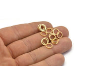 Gold Circle Ring, 24 Gold Plated Circle Ring Findings (8mm) B0117 Q0036