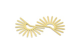 Brass Sun Blank, 8 Raw Brass Sun Blanks, Findings, Connectors (20x30x0.80mm) M02276