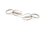 Claw Ring Blank, 2 Antique Silver Plated Brass 4 Claw Ring Blanks For Natural Stones N0044 H0478