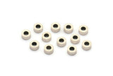 Antique Silver Spacer Bead, 25 Antique Silver Plated Brass Industrial Spacer Beads, Findings (5x2.5mm) A0434 H0459