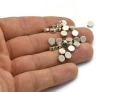 Round Spacer Bead, 25 Antique Silver Plated Brass Circle Industrial Spacer Bead, Findings (6x2.5mm) Bs-1329 H0472