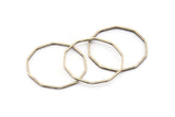 Silver Decagon Blank, 25 Antique Silver Plated Brass Decagon Charms, Pendants (25x1mm) BS 1775 H0467