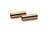 Large Tube Bead, 6 Rose Gold Plated Brass Tubes (6x20mm) Bs 1533 Q0069