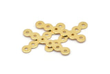Gold Connector Findings, 15 Gold Plated Connectors With 6 Holes, Charms, Findings (27x4.5mm) A0250 Q0280