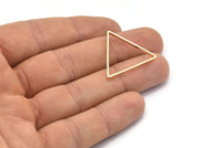 Gold Triangle Rings, 8 Gold Plated Open Triangle Rings, Charms (29x0.8x2mm) BS 1195 Q0168