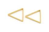 Gold Triangle, 6 Gold Plated Brass Open Triangle Rings, Charms (27x0.8x2mm) BS 1196 Q0180