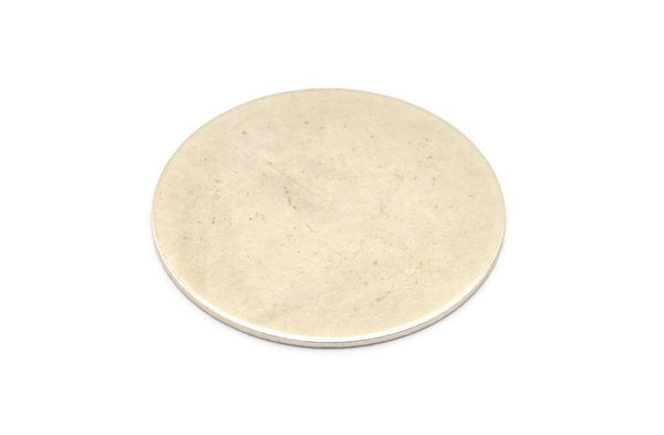 Round Personalized Blank, 2 Antique Silver Plated Brass Stamping Blanks, Tags (38x1mm)  b0113