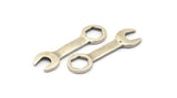 Antique Silver Engineer Pendant, 3 Antique Silver Plated Brass Hand Tool Mechanic Pendants (39x11mm) N0245