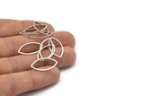 Silver Marquise Ring, 50 Antique Silver Plated Brass Marquise Ring, Connector, Charms (11x22x0.80mm) D0042 H0655