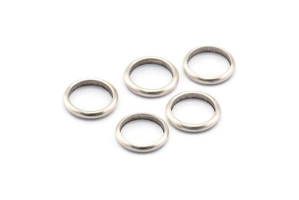 Gümüş Yüzükler - 24 Antik Gümüş Kaplama Pirinç Yüzük (10-11 mm) A0234 H0672