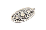 Silver Ethnic Pendant, 2 Antique Silver Plated Brass Ethnic Pendants With 1 Loop, Earring Findings, Charms (45x25x1.1mm) E176 H0670