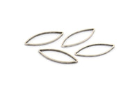Silver Marquise Ring, 50 Antique Silver Plated Brass Marquise Ring, Connector, Charms (7x19x0.5mm) D0044 H0668