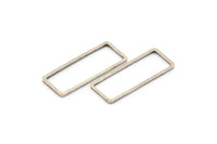 Silver Rectangle Connector, 24 Antique Silver Plated Brass Rectangle  Connectors (9x24x0.8mm) D0329 H0665